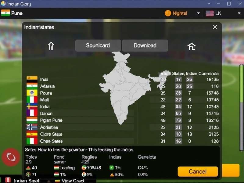 Indian Glory Pune download statistics chart across Indian states
